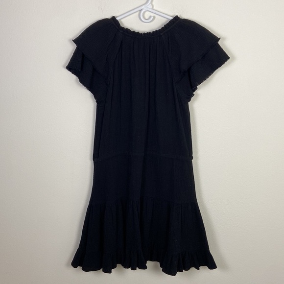 NWT Sundays Reese Dress Women's S Gauze Split Neck Cinched Waist Summer Coastal - Picture 9 of 12